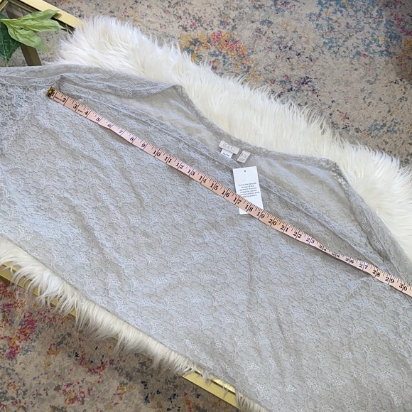 Logo by Lori Goldstein Lace Cover Up Top Chiffon Long sleeves size  XL/1X Rare - Picture 9 of 15